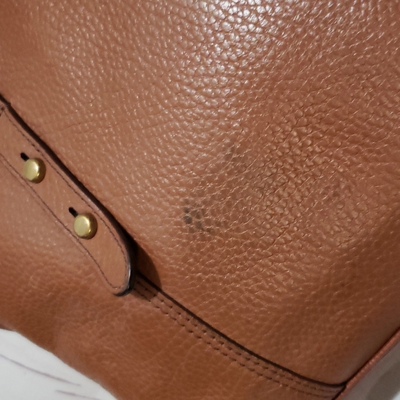Fossil tan pebble leather handbag and crossbody - Picture 5 of 9
